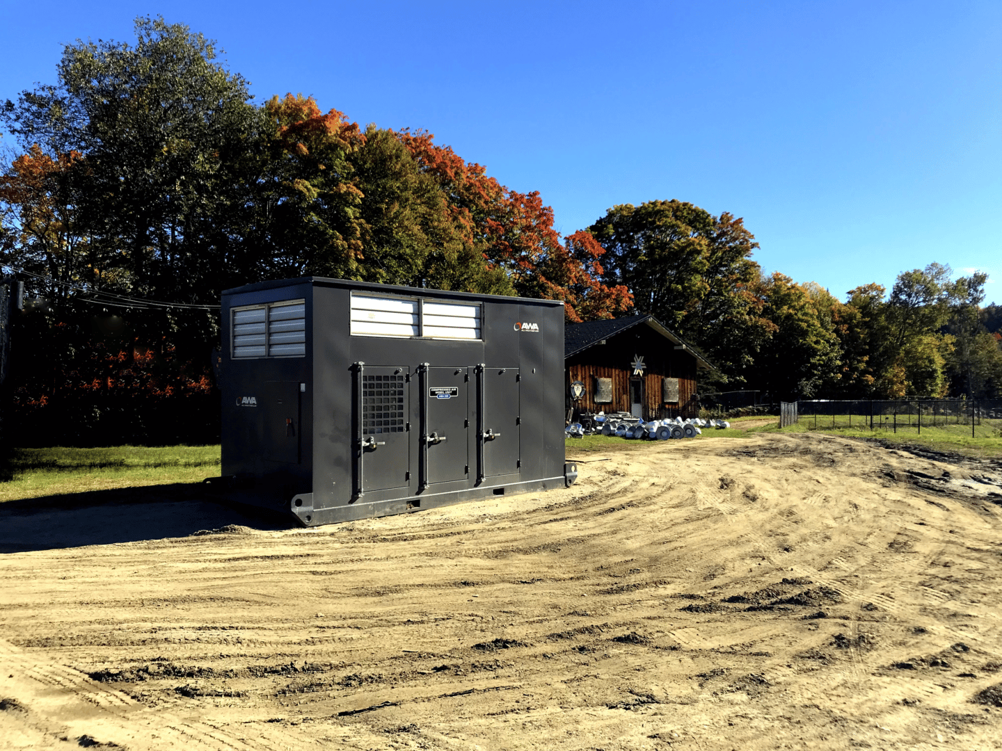 Mobile compressor room exterior solution ski station solution snow making ski Mont St-Sauveur