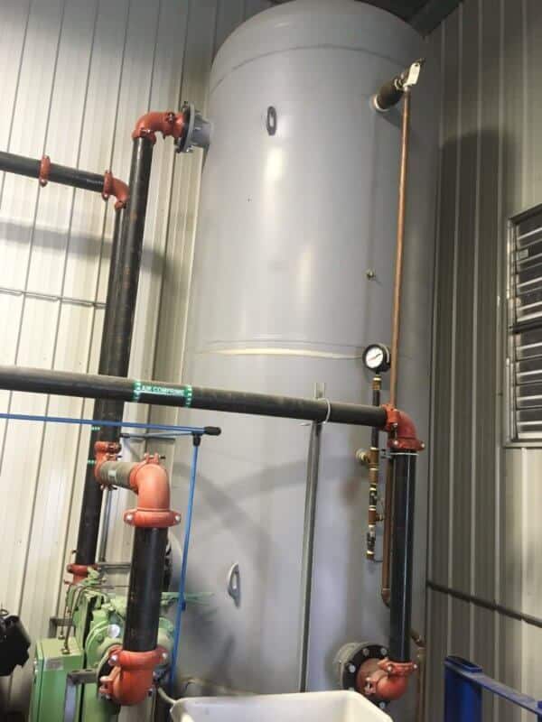 Air tank installation by Comairco